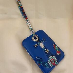 Retired Vera Bradley "Sea Shore" luggage tag featuring an anchor design